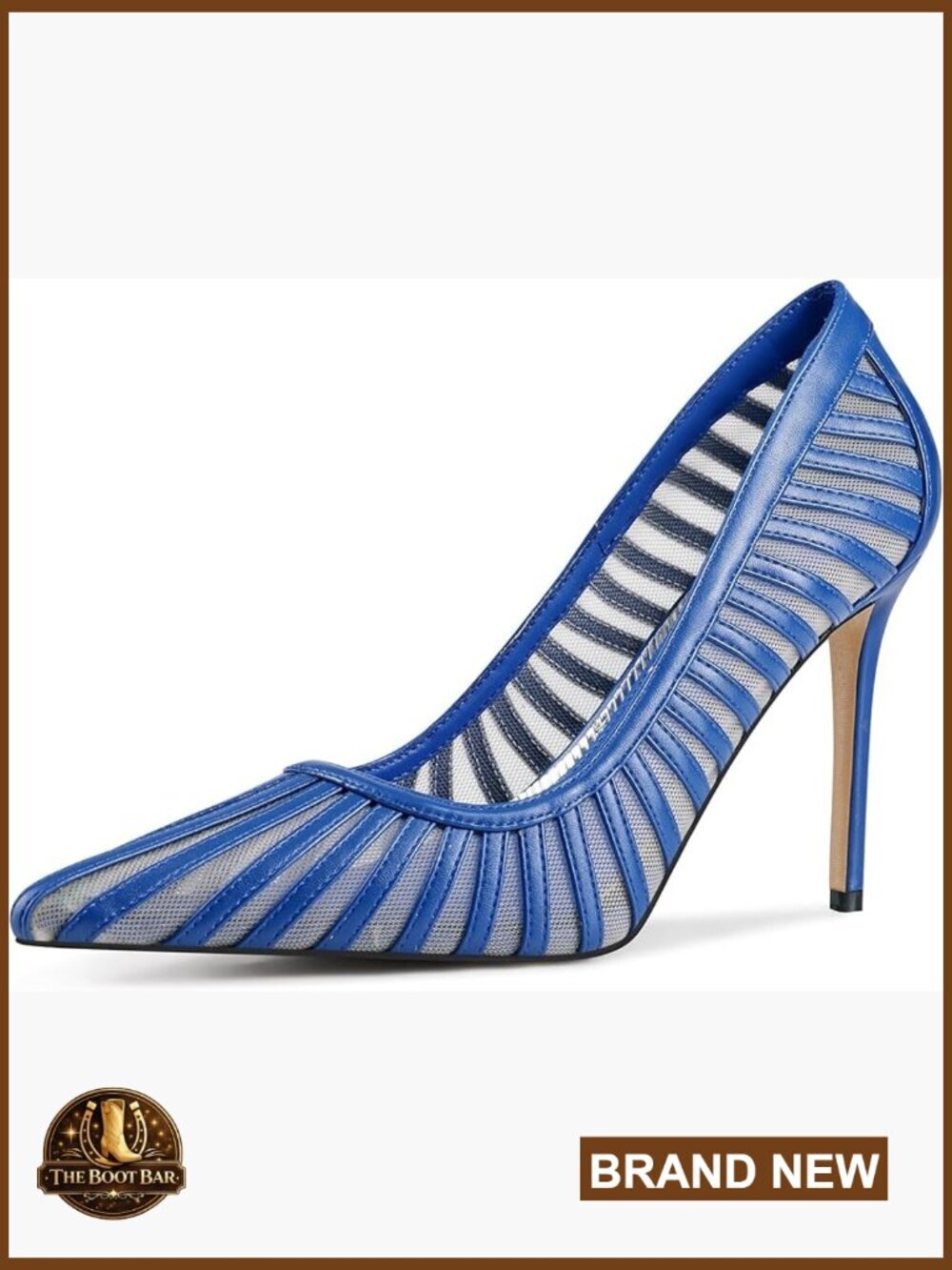Pointed Toe Mesh Pumps with Stiletto Heel, Office Dress Shoes